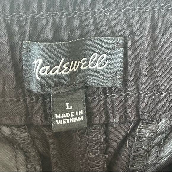 Madewell Cuffed Trucked Trousers Elastic Waistband Women’s size L Black - Picture 5 of 10